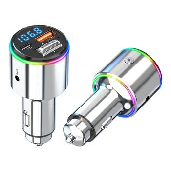 BC88 Bežične Bluetooth-kompatibilnog FM odašiljač Handsfree Car MP3 player Auto PD30W Brzo Punjenje QC3.0 AUX Player RGB Svjetla