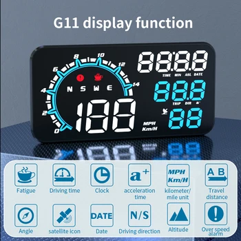 AD G11 Glavnom Zaslonu, Automatski Brzinomjer, Pametni Digitalni Alarm O prekoračenju ograničenja brzine, Podsjetnik o GPS Pozicioniranju, Ukras Sigurnosti Rute