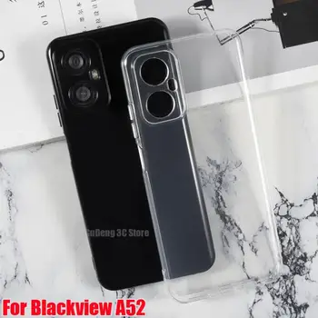 Torbica za potpunu zaštitu kamere za Blackview A52, Silikonska torbica od meke TPU, prozirna torbica za telefon za Blackview A52 A 52, 6,5 