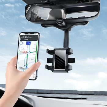 Rotirajući i pull-Auto držač za telefon retrovizor Nosač za matičar vožnje Podrška za mobilni telefon DVR / GPS s kabelom