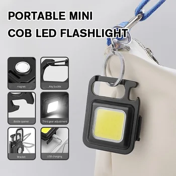 1-20 kom., Mini led svjetiljka-privjesak, Multifunkcionalni ručni svjetiljke za Kampiranje, ribolov, USB punjenje, radna svjetla