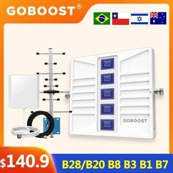 GOBOOST 5-band Pojačalo signala 800 900 1800 2100 2600 700 850 i 1900 2G 3G 4G LTE GSM Pojačivač mobilne Mreže Kit Reapeater