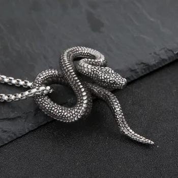 Винтажное ogrlica sa ovjes u obliku pythona u obliku zmije u stilu punk, za muškarce, žene, Džemper na dugom lancu, ogrlica i ukrasa u obliku životinja, pokloni