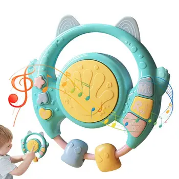 Dječji Glazbeni Bubanj Sensory Drum, Dodirne glazbene igračke za malu djecu, zvučni i svjetlosni udaraljke, Glazbena Dodirna igračka za djecu 6-12 mjeseci