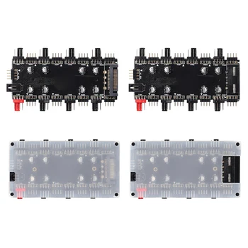 1-8 RGB PWM hub za PC Ventilator-hladnjak 12V/4-pinski adapter napajanja SATA/Large 4D