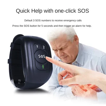 Vodootporan IP67 4G LTE GPS Koji prati Narukvica GSM SOS Tipka Za starije Osobe u Nuždi Narukvica Monitor otkucaja srca i Krvnog tlaka