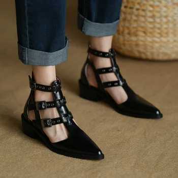 Ženske cipele Cipele-brod na Petu 2023, Sandale na nisku Petu, Ljetni Office Stručni Cipele Plus Elegantne Večernje Cipele U Gotičkom Stilu Socofy