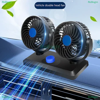 12 v/24 v, mini ventilator za jednog, tihi ljetni auto klima-uređaj, okretati za 360 stupnjeva, ventilator, auto hladnjak