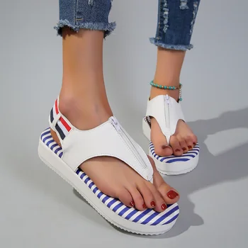 Cipele za žene 2023, Trendy ženske sandale u rimskom stilu, Ljetni modni ženske sandale na platformu s remenčićima, svakodnevne ženske plaže sandale