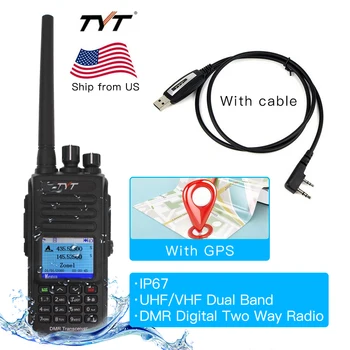 IP67 Vodootporne Prijenosni prijenosni radio TYT MD-UV390 GPS Двухдиапазонное radio Digitalni DMR Dvosmjerni radio MDUV390 Primopredajnik s dvostrukom vremenskom intervalu