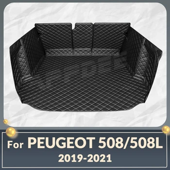 Auto Mat punu pokrivenost Prtljažnika za PEUGEOT 508/508L 2019 2020 2021 Auto-tepih prtljažnika, Pribor za zaštitu unutarnjih brod