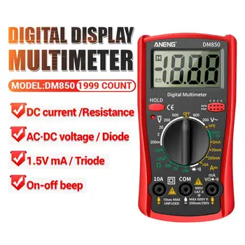 DM850 Automatski Profesionalni digitalni multimetar, 1999 apsolutna, automatski tester ac/dc, Om, Ampermetar, Detektor, Alat