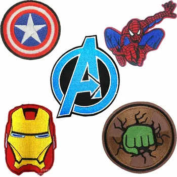 Disney I Marvel Avengers Kapetan Amerika Дэдпул Iron Man I Hulk Otrov Željezo Na Izvezenim Odorama Ikona-Нашивка Za Dječaka Muška Odjeća