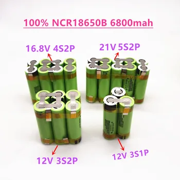 2020 Novi originalni NCR18650B 12 16,8 U 21 25 U Baterijski blok NCR18650B 6800 mah 20A Struje pražnjenja baterije križnog shura