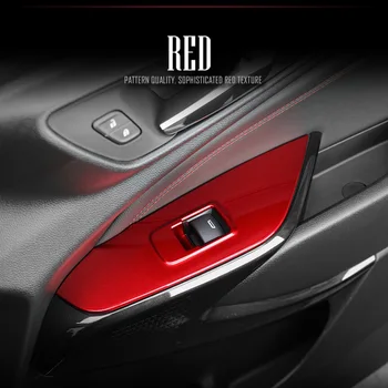 Crvena Stil Poklopac Gumb Prebacivanje Prozora Završiti Vrata naslon za Ruku Ploča okvira za Chevrolet Trax 2024 Letvice interijera