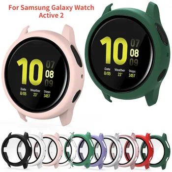Torbica za Samsung Galaxy Watch Active 2 44 mm 40 mm S Punim Premazom Branik Torbica sa Zaštitnom Kapom od Kaljenog Stakla Zaštitnik Ekrana