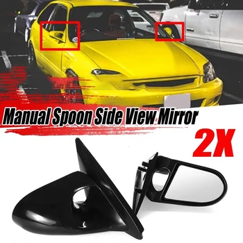 Ručno Podesiva Žlica Stil 2X Ogledala Bočna vrata Automobila retrovizor Sklop za Honda Civic EG 2Dr 1992-1995 B