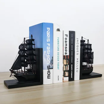 Monotono stalak za knjige u Skandinavskom stilu, Kreativne knjige ručni rad Od ureda desktop jedrenje model Za uređenje bookshelf