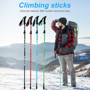 5-cell Sklopivi štap za planinarenje, Kampiranje, Prijenosni pješačkih štap za skandinavske starije Osobe, Teleskopski štap za planinarenje penjanje