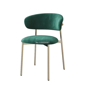 Čisto crvena blagovaona stolice s jednostavnim potrošačke leđa, francuski blagovaona stolice za restoran za odrasle, dizajn stolica od kovanog željeza, art