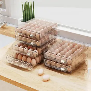Kontejner za skladištenje jaja od 1 kom. sa skalom timer, Posuda za jaja s ručkom, dvostruka kompaktni hladnjak, stalak za jaja za dom