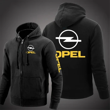 Logo OPEL 2023, u Slobodno vrijeme S kapuljačom, Proljeće-Jesen, Slobodno vrijeme, Udobna Majica na munje, Muški kaput, Ulica jakna dugih rukava