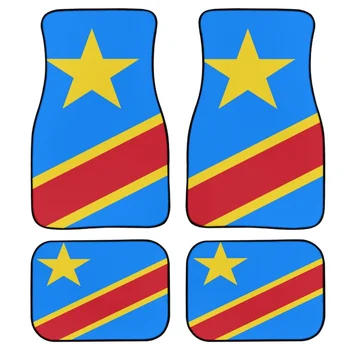 Zastava Kongo 3D Ispis za sve vremenske uvjete, Pribor za unutrašnjost automobila Zaštita Domoljubni Univerzalni pogodan za osobna vozila, kombi Kamion suv za žene i Muškarce