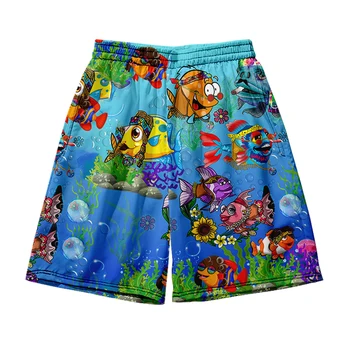 Havajski plaže kratke hlače, muška i ženska odjeća, svakodnevne kratke 3D digitalni tisak, modni trend u paru hlače