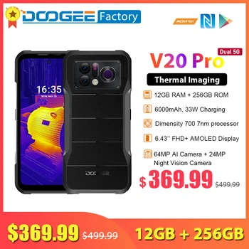 DOOGEE V20 Pro 5G toplinska imaging Smartphone 12GB 256GB 6,43 