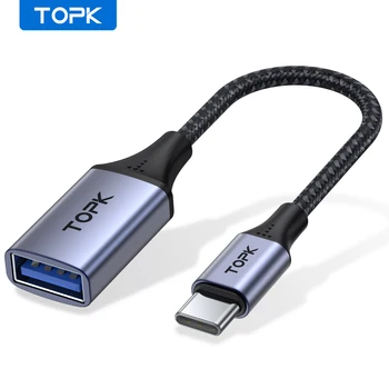 TOPK A10 USB C na USB A dapter OTG Kabel Type C Штекерно-USB 3,0 2,0 Ženski Kabel adapter za MacBook Pro Samsung Type-C Adapter