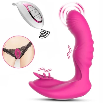 Vibrator za žene, Nosivi Dildo, Maser za G-točke, Stimulator klitorisa, Masturbator, Vibrirajuće Gaćice s Daljinskim upravljanjem, Seks-igračke za žene