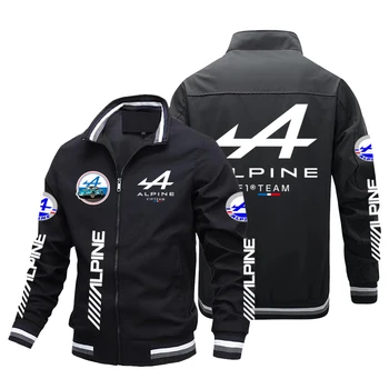 Nova jakna-cardigan Alpine F1 team munje, muška moda Svakodnevni sportska odjeća, Ulica majica sa kapuljačom, Odijelo tima, muške utrke jakna s logotipom