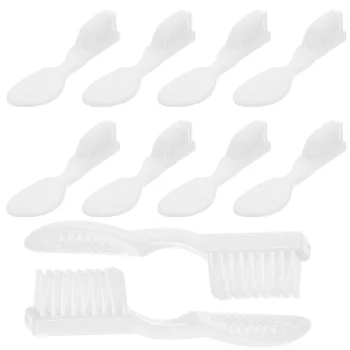 10 kom. Mini-komunalnog Zubnih četkica, Bijele plastične implantati, Prijenosni Cesta