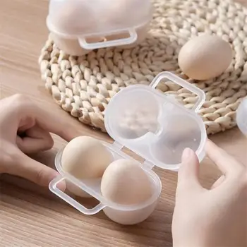 Kutija za skladištenje jaja sa 2 Končanica, Vanjski Prijenosni Spremnik-organizator za jaja, Plastični praktičan Dispenzer za jaja, Držači, Torbica, Kutija za jaja za kampiranje