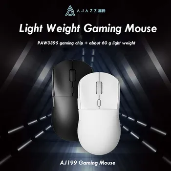 Ajazz AJ199 Bežična 2.4ghz + Žičano gaming miš PAW3395 za igre prijenosnog RAČUNALA Optički