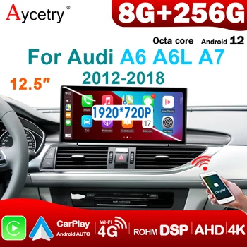 Bežični CarPlay 8 Core Android 12 Auto Radio Multimedijalni Ekran player GPS Za Audi A6 2012-2018 Auto Stereo Google 4G авторадио