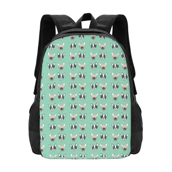 Klasični Osnovni platna školski ruksak s likom psa-terijer, casual ruksak, uredski ruksak za muškarce i žene