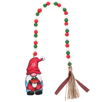 Božićni drveni ukrasi, vijenac, božićno ovjes perle, perle, viseći ukras, dekoracija kićanka
