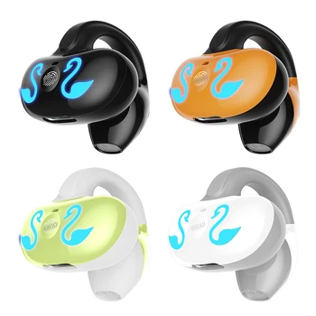 Jednostruke bežične slušalice TWS, vodootporan Bluetooth kompatibilne sportske igre slušalice Hi-Fi, spona za uši s mjerač vodljivosti za smartphone