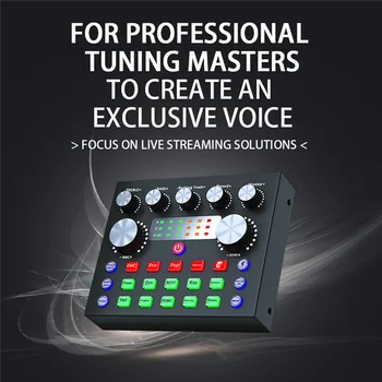 Vanjska zvučna kartica V8S Live Voice Changer Zvučna kartica s nekoliko zvučne Efekte za Snimanje uživo Kućnog Glasovni chat KTV