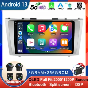 Uređaj Android 13 za Toyota Camry 7 XV 40 50 2006-2011 Media player GPS Carplay, auto navigacija, stereo QLED DSP
