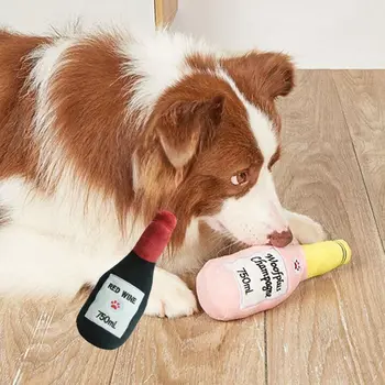 Igračke za pse u obliku boce piva, proizvode za kućne ljubimce, soft interaktivna igračka za žvakanje pasa, pliš mačke, otporna na укусам