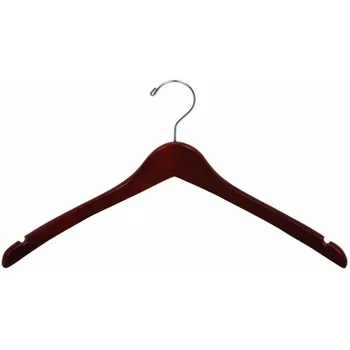 Međunarodna vješalica, zakrivljena vješalica za odjeću od oraha drveta, okretni kuka, 50 kom. u pakiranju