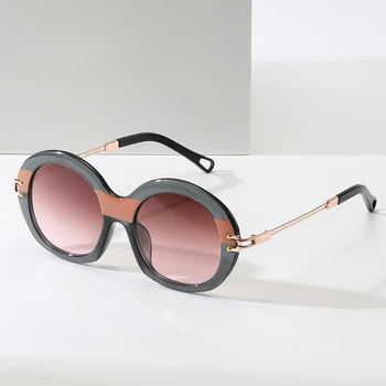 Novi trendi sunčane naočale u okrugli ivicom 86585, ženske sunčane naočale marke, univerzalni sunčane naočale, trend UV400