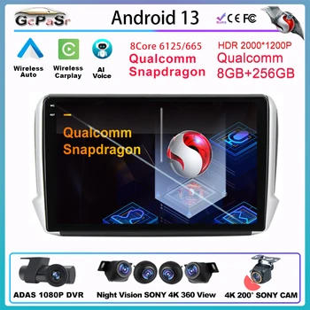 Qualcomm Carplay Android Auto Za Peugeot 2008 208 Serije 2012-2018 Auto Multimedija Navigacija GPS Auto Radio Stereo