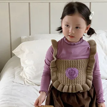 Dječja odjeća, Dječji pletene vest, Novost 2023, moderan Džemper u korejskom stilu, proljeće-jesen pletene kardigan, odjeća za djevojčice