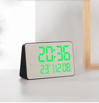 Pametni led sat Noćni Digitalni Satovi Vrijeme, Datum, Temperatura Stolni stol Elektronski Sat Stolni Sat Stolni Glasovno Upravljanje