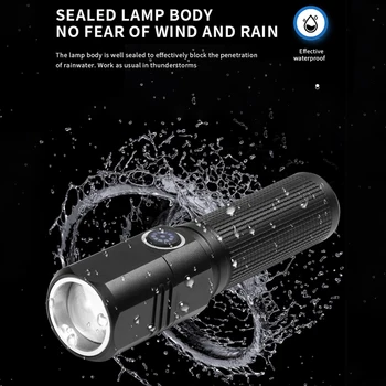 Prijenosni XHP50 led svjetiljka Type-C, USB Punjiva 1500LM XHP50 led Svjetiljka za Noćni Rad u Šetnju u Hitnim situacijama