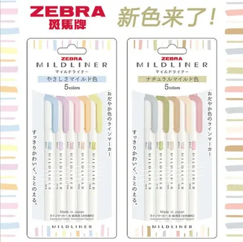 Japanski celina Zebra Mildliner Marker s dvostrukim vrhom WKT7 pastelni boja, svijetla marker, olovke za uredski materijal za studente Art Supp