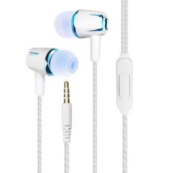 Visokokvalitetna žičane headset slušalice, slušalice s mikrofonom, Stereo slušalice od silikagel, Materijal kabela, Tpe, sportske slušalice, soft